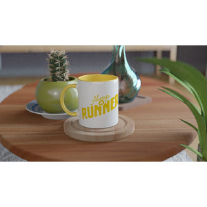 Always a Runner Ceramic Mug, Luxury Tea Mug Best Gift for Your Lover, Beautiful Ceramic Mug Glossy White 11oz / 325m