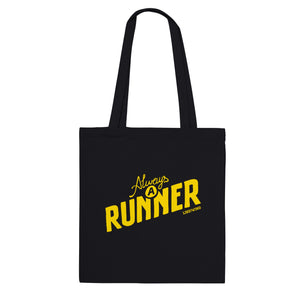 Always a Runner Premium Tote Bag, Cute Reusable Grocery Bag, Perfect as Lunch Tote, Best Gift for Women, Premium Durable Tote Bag