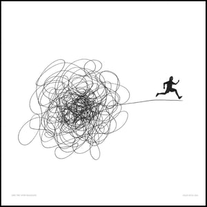 Running Away, Personalized Running, Fitness Friends, Custom Gift for Runner, Minimalist Running Poster, Running Print, Cover Print, Wall Art Print, Visual Artwork