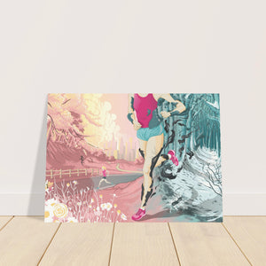 Minimalist Running Poster, Running Poster, Running Print, Cover Print, Wall Art Print, Marathon Runner, Marathon Painting Art, Home Gift, Visual Artwork
