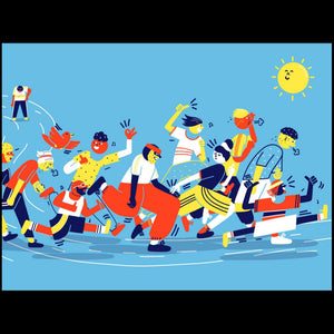 Marathon Painting Art, Minimalist Running Poster, Running Poster, Running Print, Cover Print, Wall Art Print, Marathon Runner, Home Gift, Visual Artwork