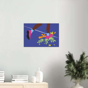 Running Poster, Minimalist Running Poster, Running Print, Cover Print, Wall Art Print, Gift for Runner, Painting Art, Home Gift