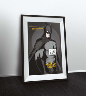Batman - Bat Cape Graphic Wall Art, Batman Wall Art for Boys Bedroom, Avengers Prints, Borderless Frame 30x40cm