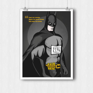 Batman - Bat Cape Graphic Wall Art, Batman Wall Art for Boys Bedroom, Avengers Prints, Borderless Frame 30x40cm