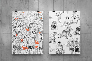 Running Poster, Marathon Painting Art, Minimalist Running Poster, Running Print, Cover Print, Home Gift, Visual Artwork, Wall Art Print, Marathon Runner