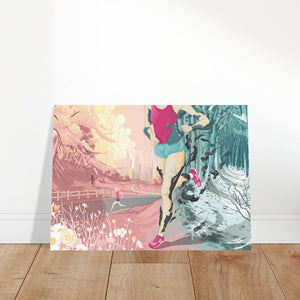 Minimalist Running Poster, Running Poster, Running Print, Cover Print, Wall Art Print, Marathon Runner, Marathon Painting Art, Home Gift, Visual Artwork