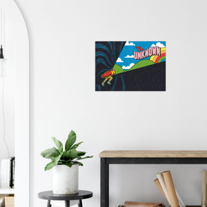 Into the Unknown – Running Art Print by Nate Cepis, Minimalist Wall Art, Running Print, Running Poster, Runner Gifts, Wall Decor