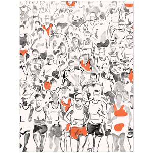 Running Poster, Marathon Painting Art, Minimalist Running Poster, Running Print, Cover Print, Home Gift, Visual Artwork, Wall Art Print, Marathon Runner